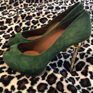 Green high heels 👠 size 38